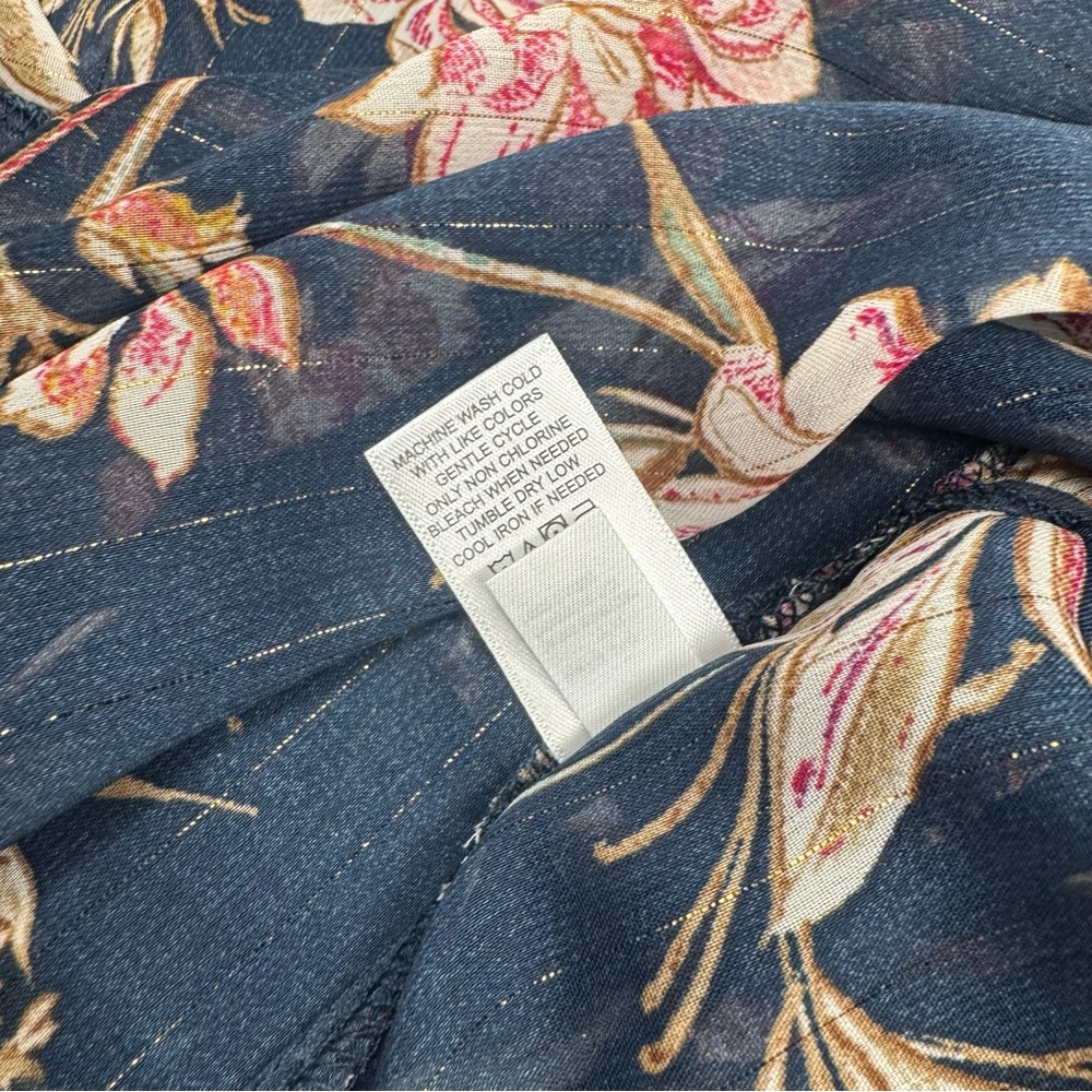 Maurices Boho Floral Long Sleeve Metallic Kimono Size 1X NWT Bohemian Resortwear - Picture 14 of 14